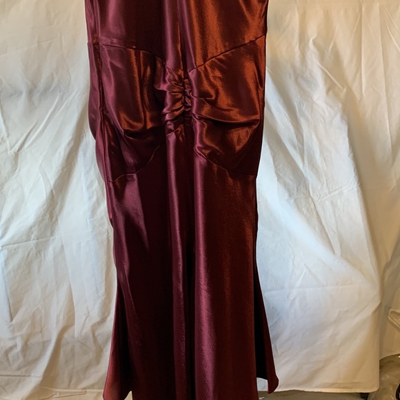 Burgundy Red Satin Dress/Gown - Picture 5 of 5